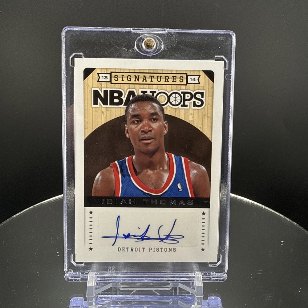 2013-14 NBA Hoops Signatures Isiah Thomas #118 Auto HOF
